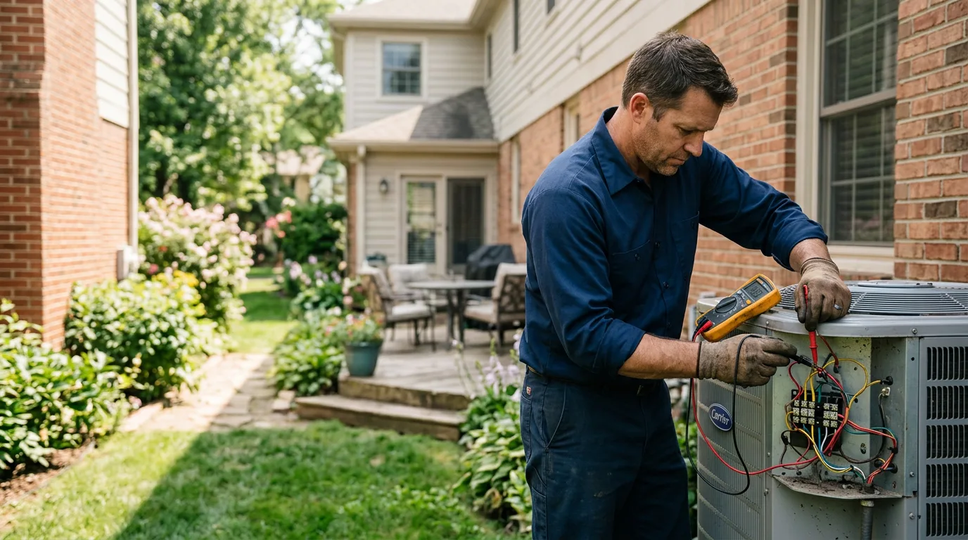 HVAC technician working near Roanoke, VA